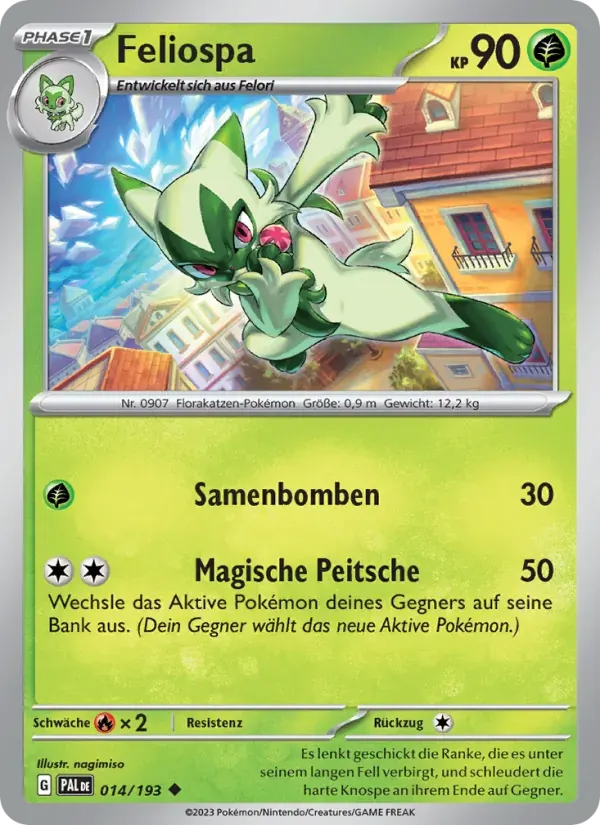 Feliospa — Entwicklungen in Paldea 14 German Pokémon card