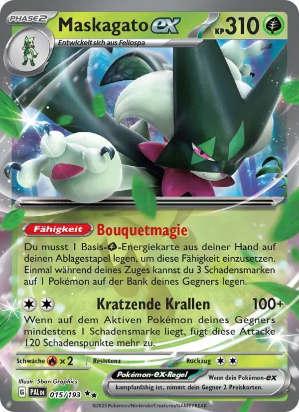 Maskagato-ex — Entwicklungen in Paldea 15 German Pokémon card