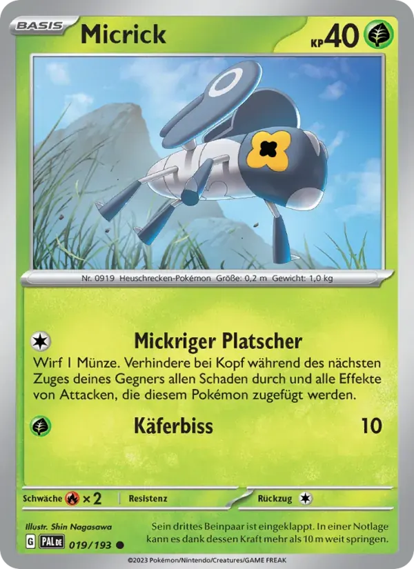 Micrick — Entwicklungen in Paldea 19 German Pokémon card
