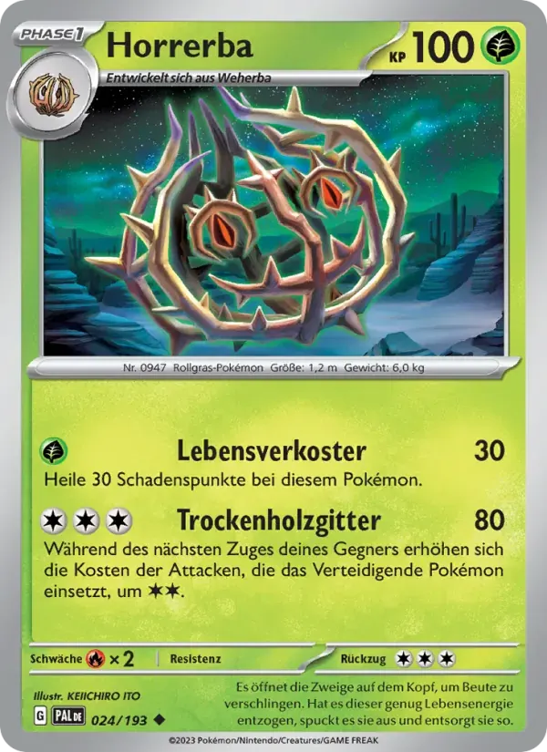 Horrerba — Entwicklungen in Paldea 24 German Pokémon card