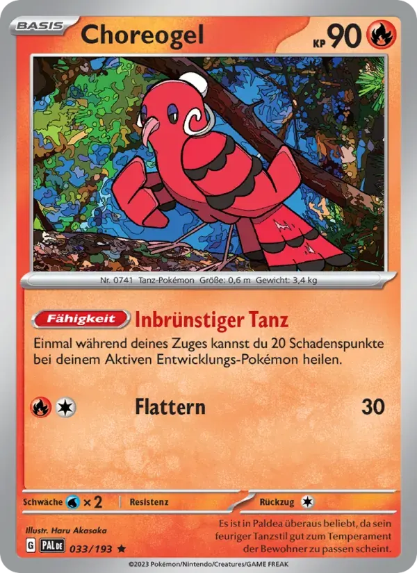 Choreogel — Entwicklungen in Paldea 33 German Pokémon card
