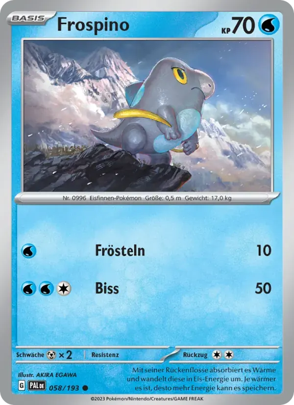 Frospino — Entwicklungen in Paldea 58 German Pokémon card