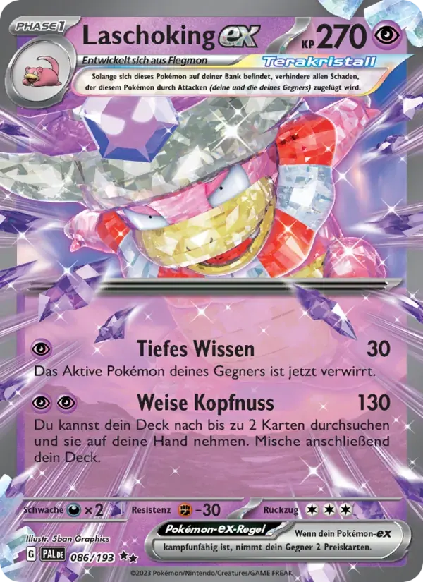 Laschoking-ex — Entwicklungen in Paldea 86 German Pokémon card