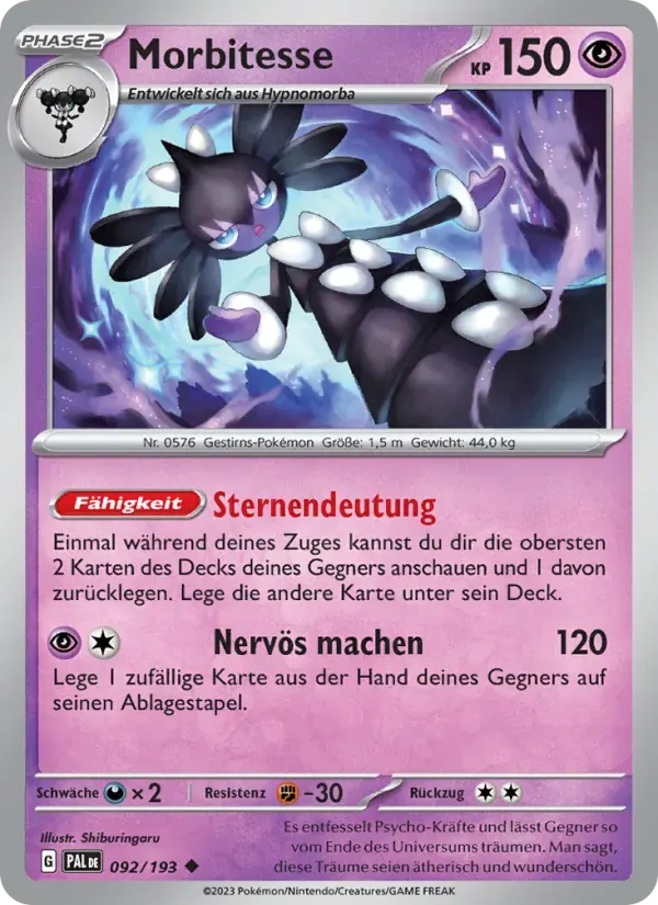 Morbitesse — Entwicklungen in Paldea 92 German Pokémon card