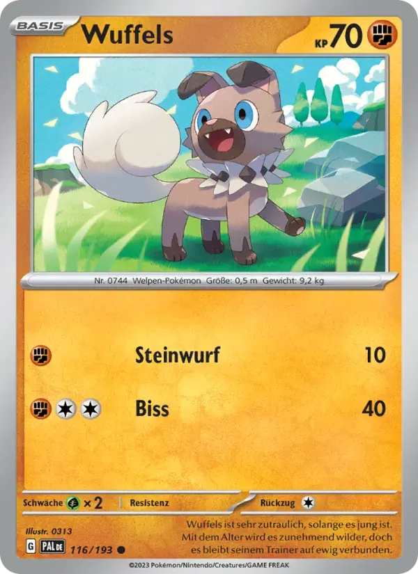 Wuffels — Entwicklungen in Paldea 116 German Pokémon card
