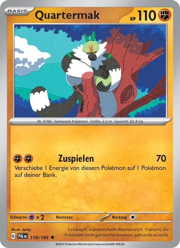 Quartermak — Entwicklungen in Paldea 118 German Pokémon card