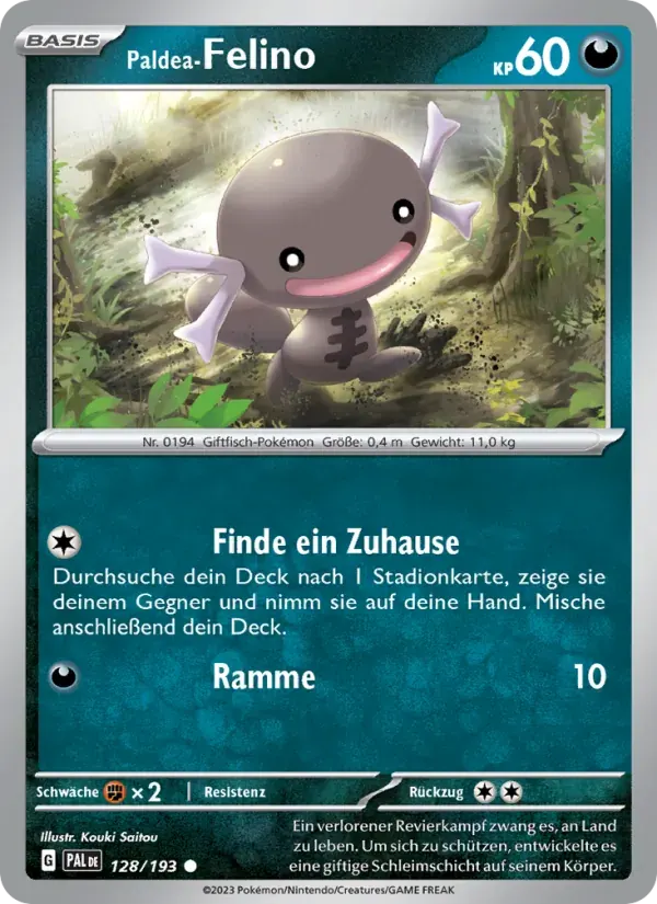 Paldea-Felino — Entwicklungen in Paldea 128 German Pokémon card