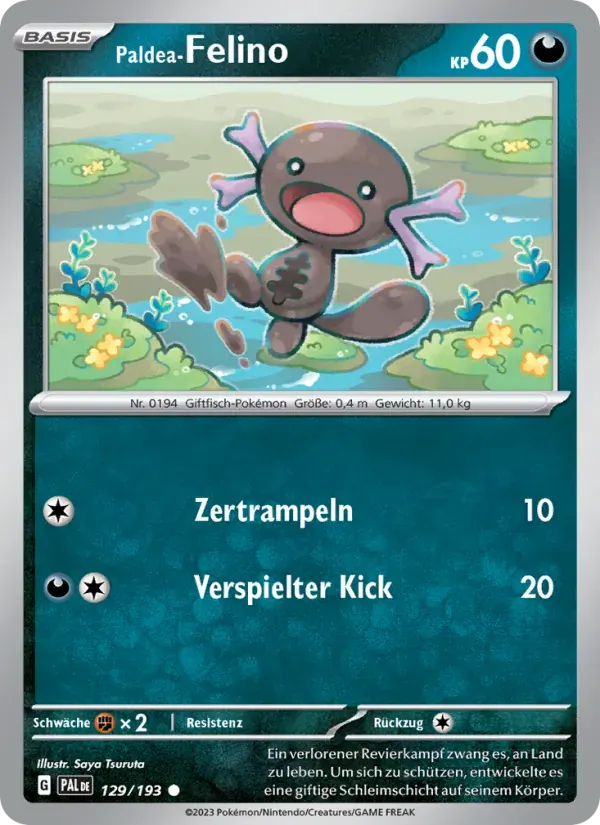 Paldea-Felino — Entwicklungen in Paldea 129 German Pokémon card