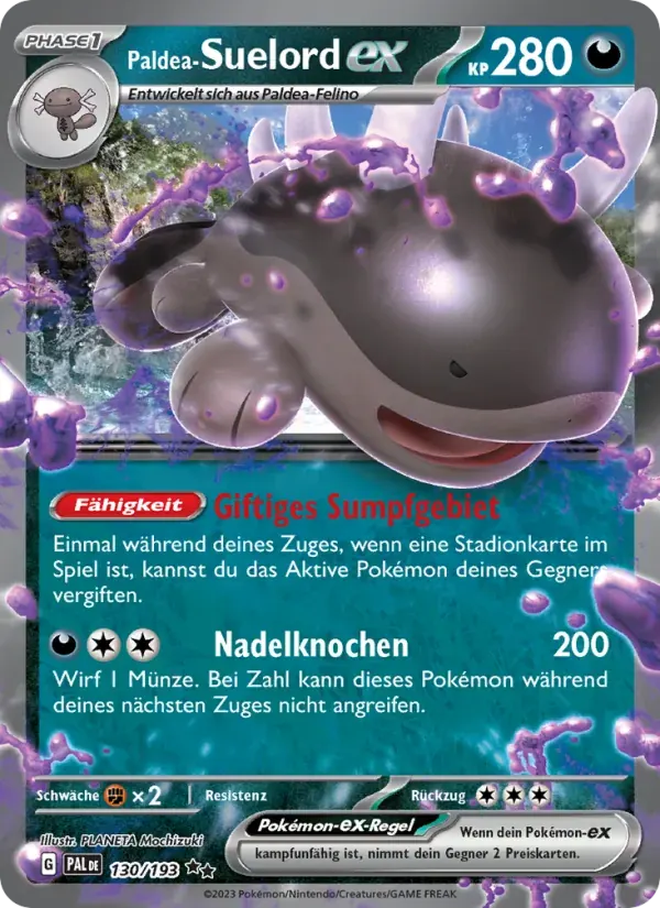 Paldea-Suelord-ex — Entwicklungen in Paldea 130 German Pokémon card