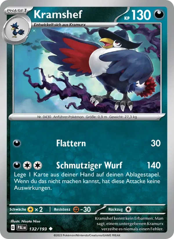 Kramshef — Entwicklungen in Paldea 132 German Pokémon card
