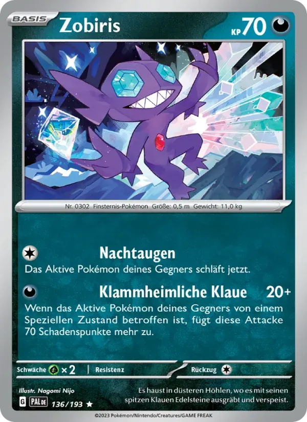 Zobiris — Entwicklungen in Paldea 136 German Pokémon card