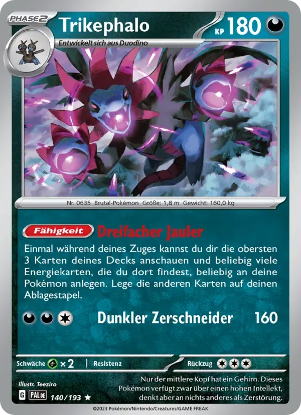 Trikephalo — Entwicklungen in Paldea 140 German Pokémon card