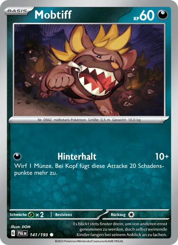 Mobtiff — Entwicklungen in Paldea 141 German Pokémon card