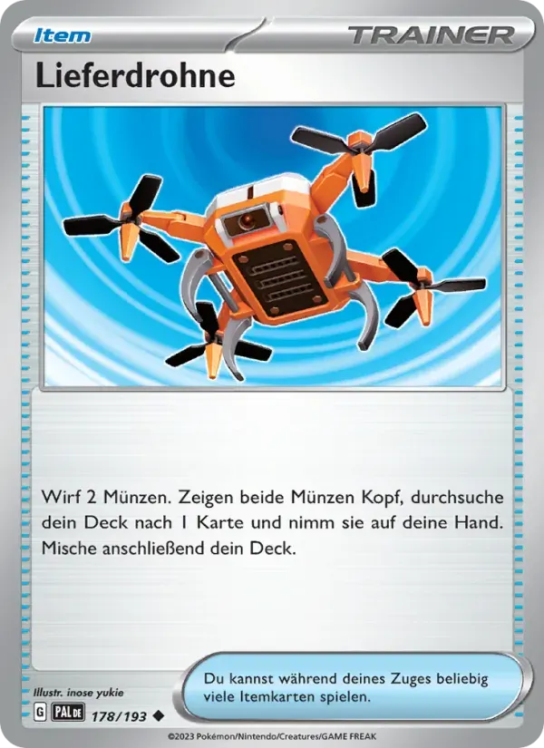 Lieferdrohne — Entwicklungen in Paldea 178 German Pokémon card
