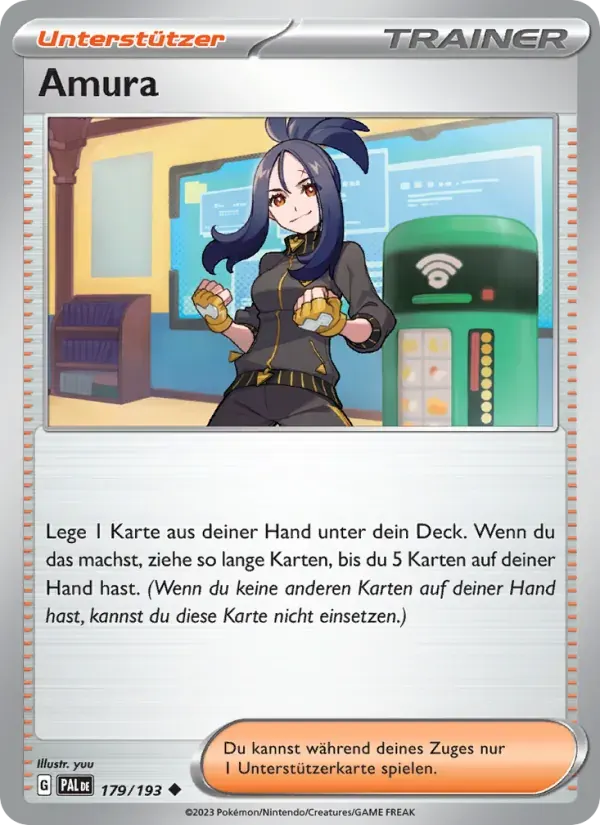 Amura — Entwicklungen in Paldea 179 German Pokémon card