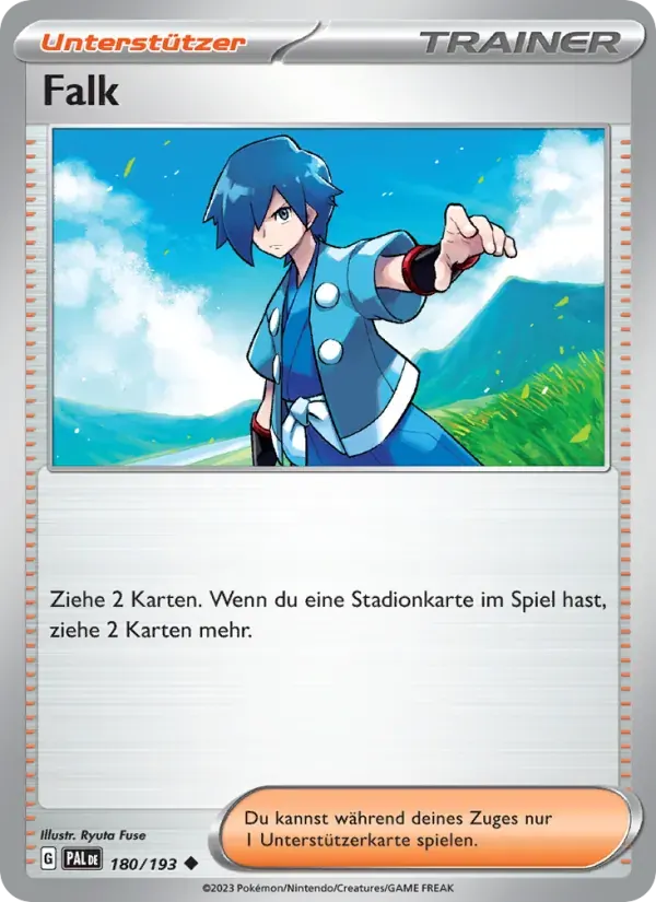 Falk — Entwicklungen in Paldea 180 German Pokémon card
