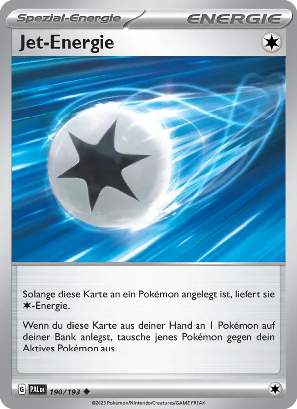 Jet-Energie — Entwicklungen in Paldea 190 German Pokémon card