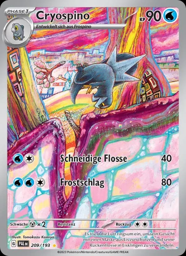 Cryospino — Entwicklungen in Paldea 209 German Pokémon card