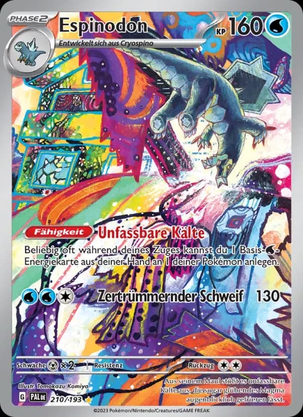 Espinodon — Entwicklungen in Paldea 210 German Pokémon card