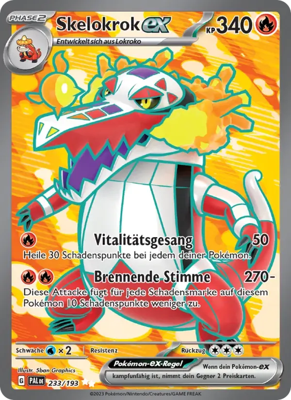 Skelokrok-ex — Entwicklungen in Paldea 233 German Pokémon card