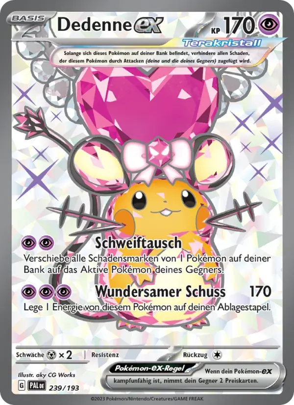 Dedenne-ex — Entwicklungen in Paldea 239 German Pokémon card