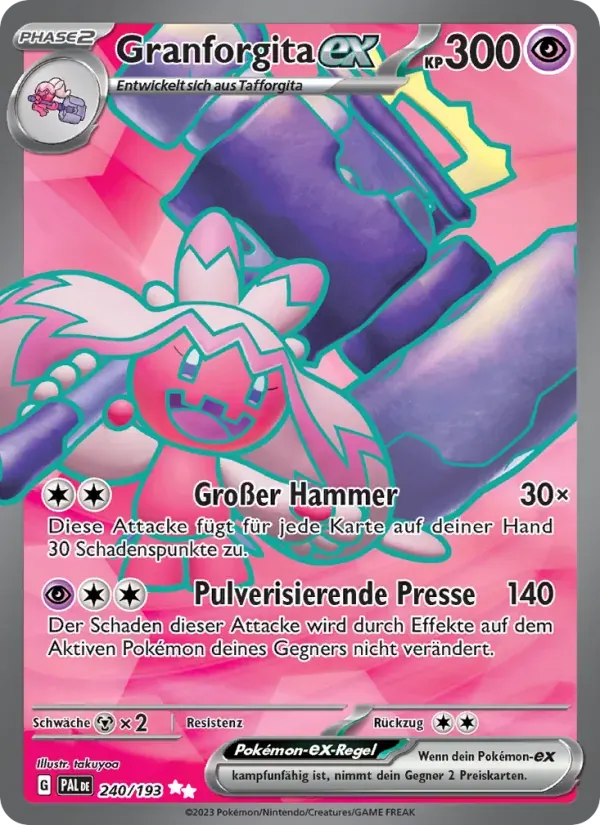 Granforgita-ex — Entwicklungen in Paldea 240 German Pokémon card