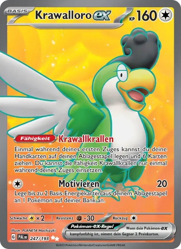 Krawalloro-ex — Entwicklungen in Paldea 247 German Pokémon card