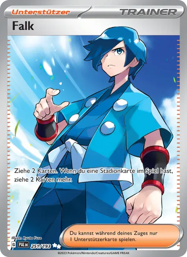 Falk — Entwicklungen in Paldea 251 German Pokémon card