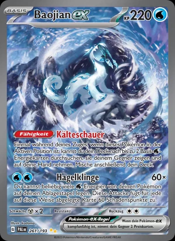 Baojian-ex — Entwicklungen in Paldea 261 German Pokémon card