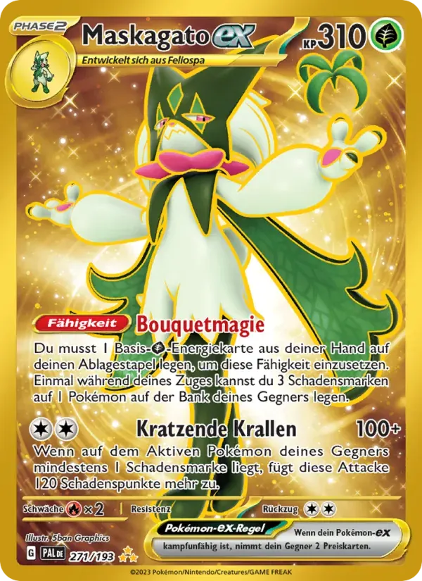 Maskagato-ex — Entwicklungen in Paldea 271 German Pokémon card