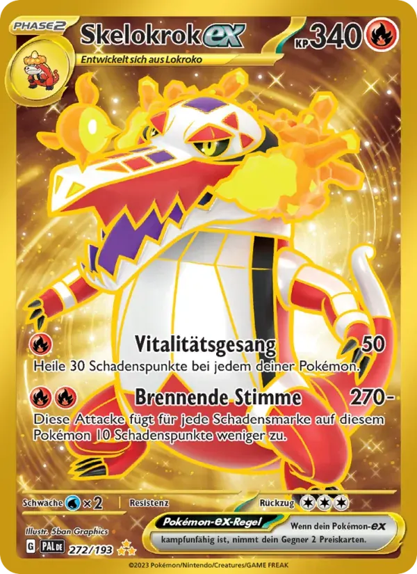 Skelokrok-ex — Entwicklungen in Paldea 272 German Pokémon card