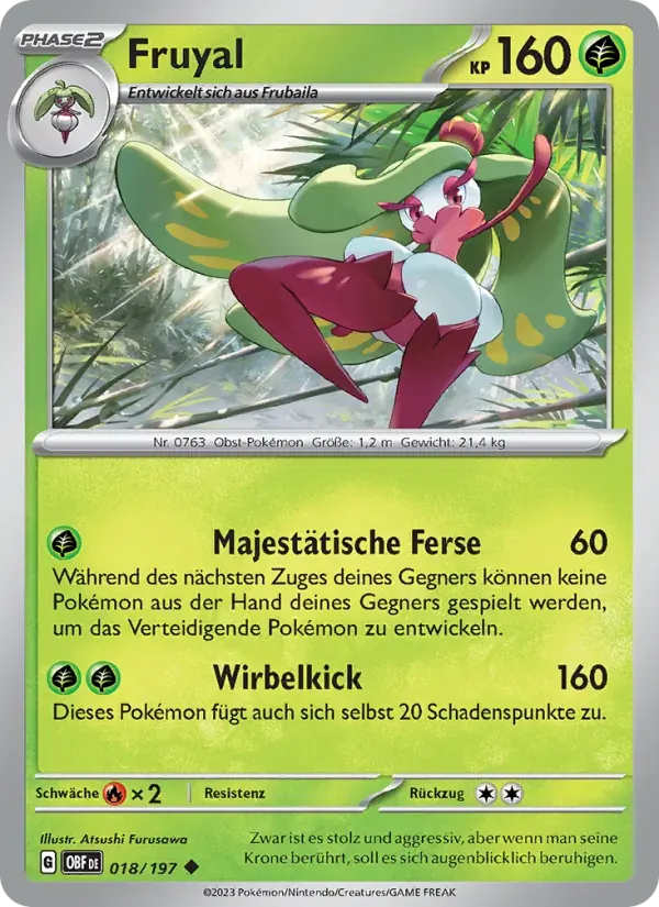 Fruyal — Obsidian Flammen 18 German Pokémon card