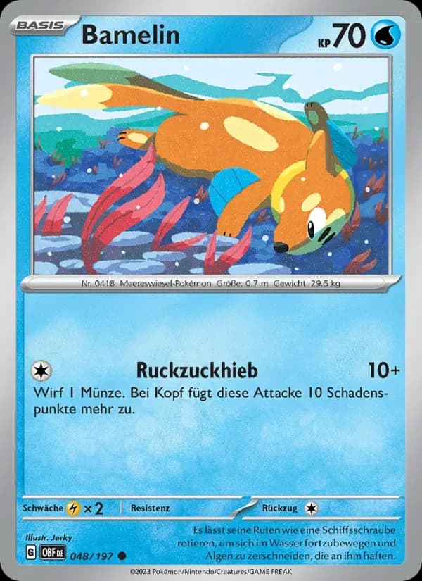 Bamelin — Obsidian Flammen 48 German Pokémon card