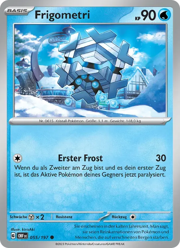 Frigometri — Obsidian Flammen 55 German Pokémon card