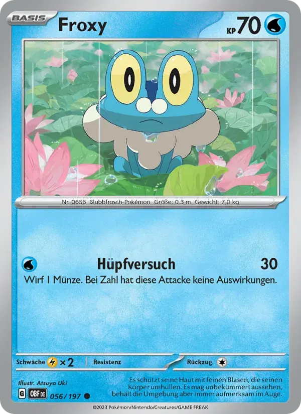 Froxy — Obsidian Flammen 56 German Pokémon card