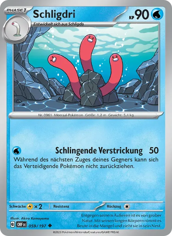 Schligdri — Obsidian Flammen 59 German Pokémon card