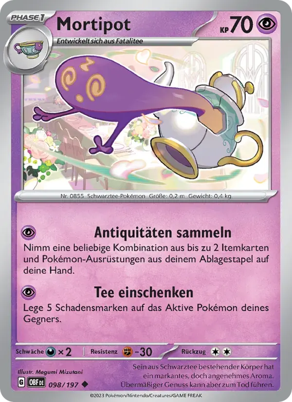 Mortipot — Obsidian Flammen 98 German Pokémon card