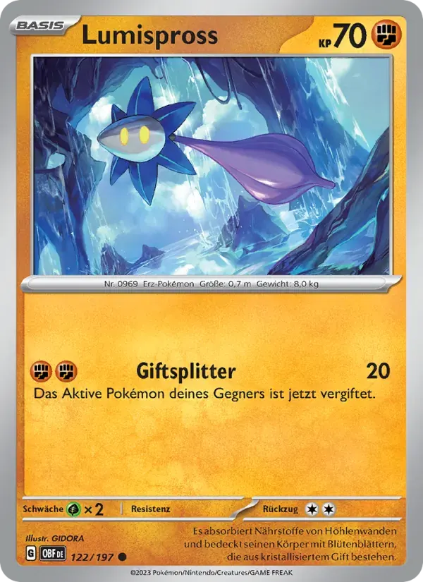 Lumispross — Obsidian Flammen 122 German Pokémon card