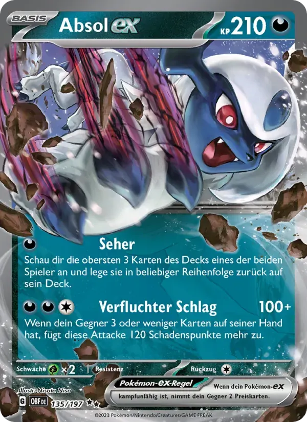 Absol-ex — Obsidian Flammen 135 German Pokémon card