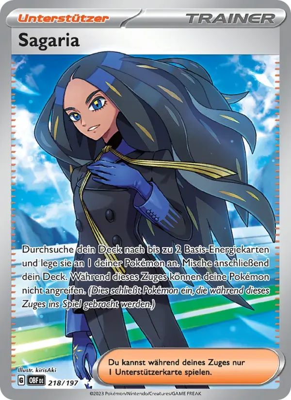 Sagaria — Obsidian Flammen 218 German Pokémon card