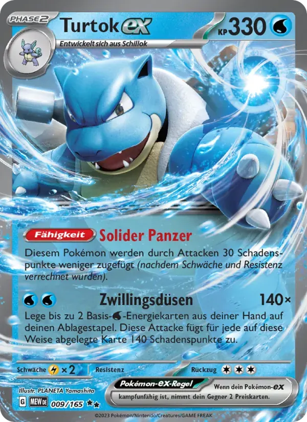 Turtok-ex — 151 9 German Pokémon card