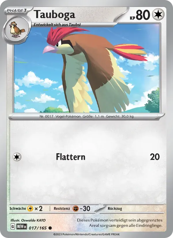 Tauboga — 151 17 German Pokémon card