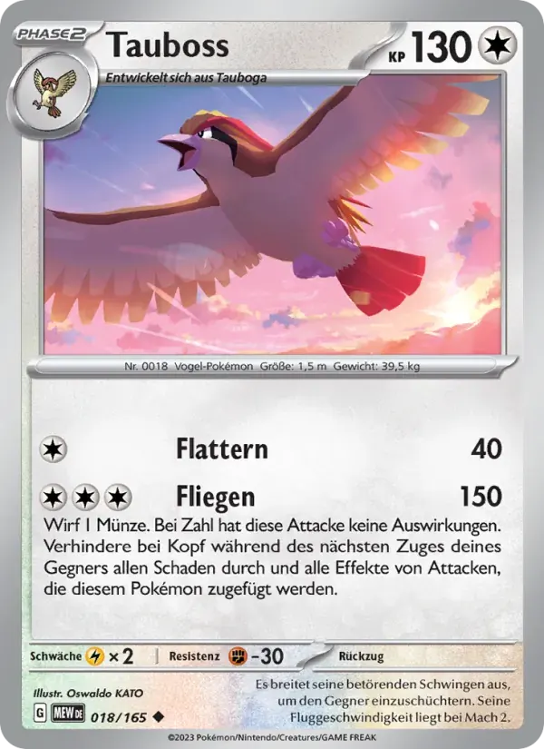 Tauboss — 151 18 German Pokémon card