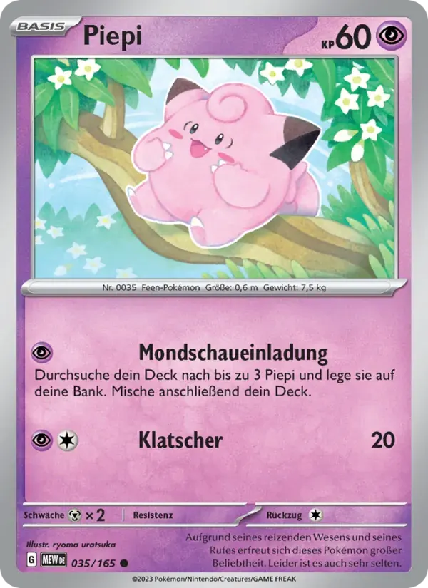 Piepi — 151 35 German Pokémon card