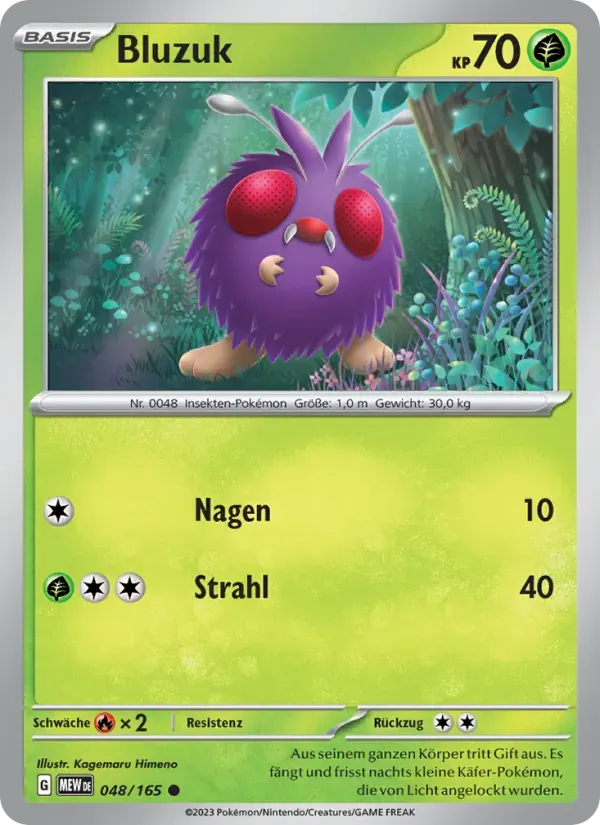 Bluzuk — 151 48 German Pokémon card