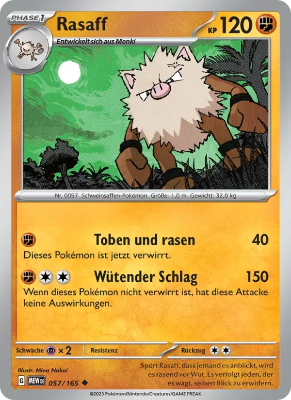 Rasaff — 151 57 German Pokémon card