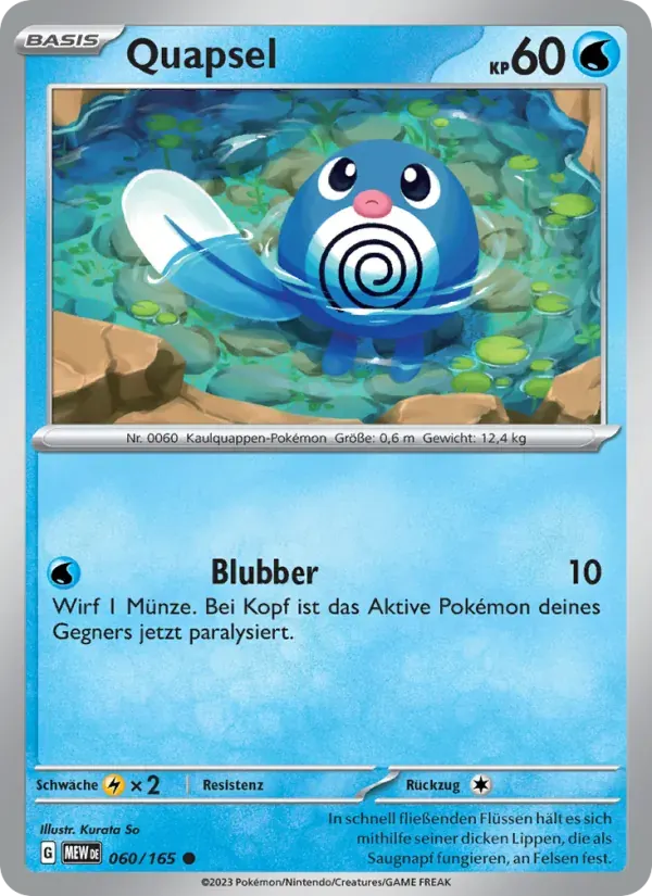 Quapsel — 151 60 German Pokémon card