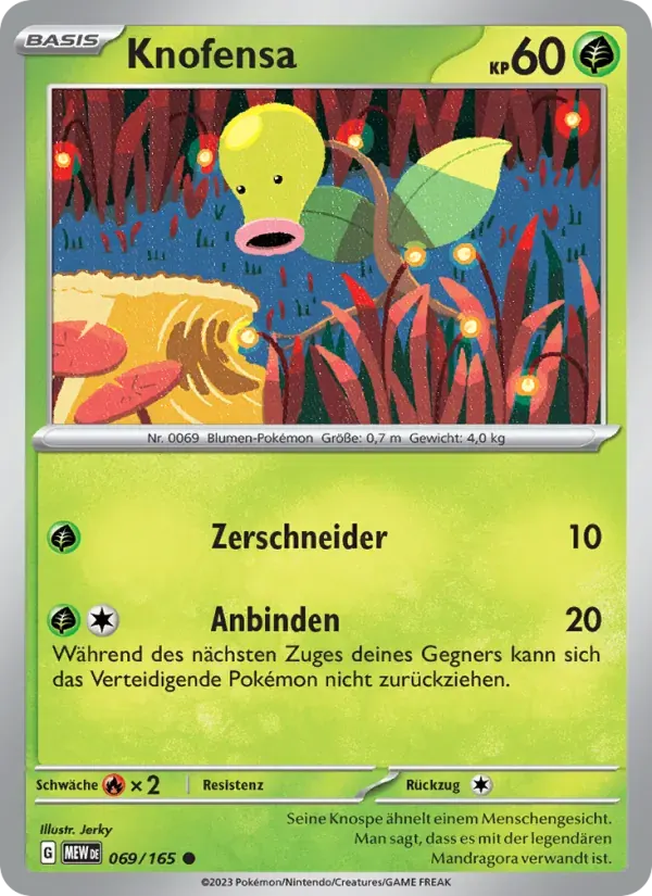Knofensa — 151 69 German Pokémon card