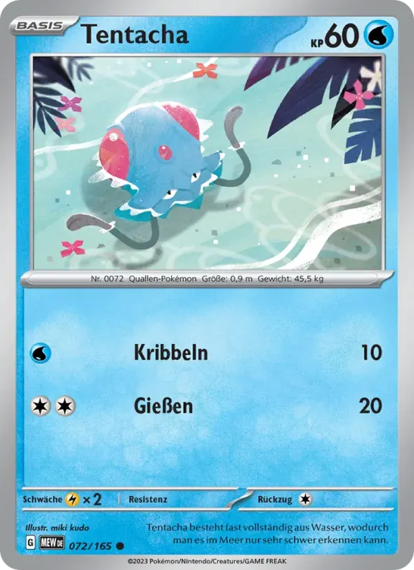 Tentacha — 151 72 German Pokémon card