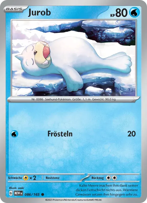 Jurob — 151 86 German Pokémon card